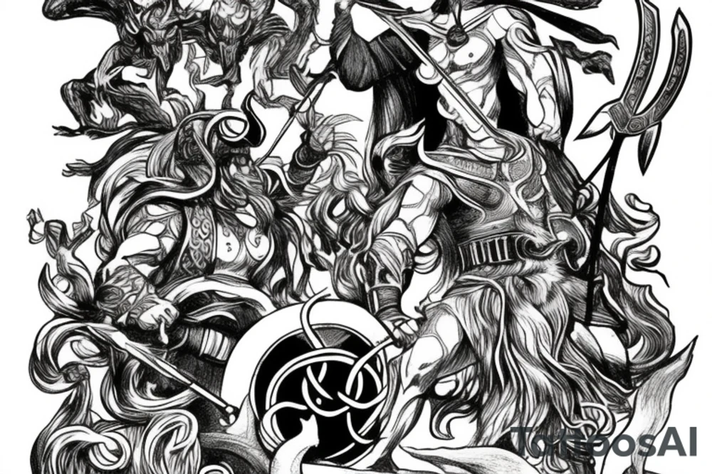 Norse mythology and the Heimdallr versus Loki duel tattoo idea