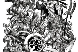 Norse mythology and the Heimdallr versus Loki duel tattoo idea