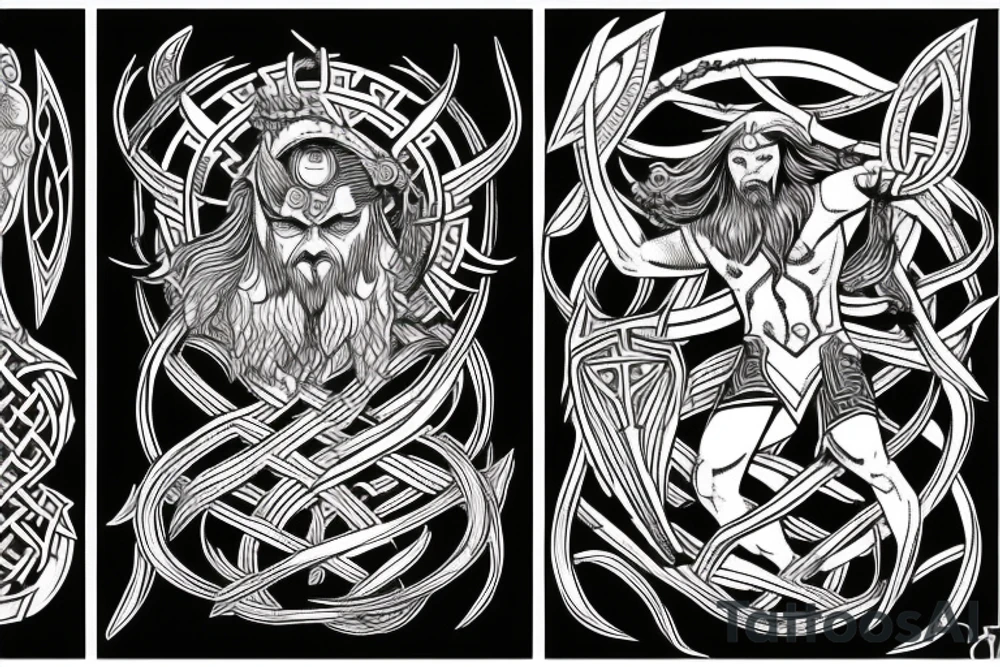 Norse mythology and the Heimdallr versus Loki duel tattoo idea