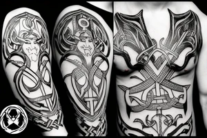 Norse mythology and the Heimdallr versus Loki duel tattoo idea