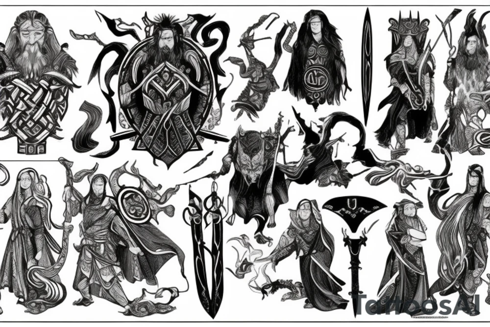 Norse mythology and the Heimdallr versus Loki duel tattoo idea