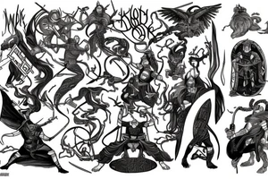 Norse mythology and the Heimdallr versus Loki duel tattoo idea