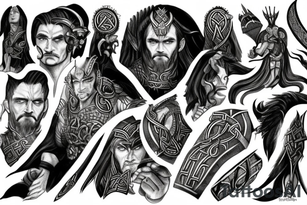 Norse mythology and the Heimdallr versus Loki duel tattoo idea