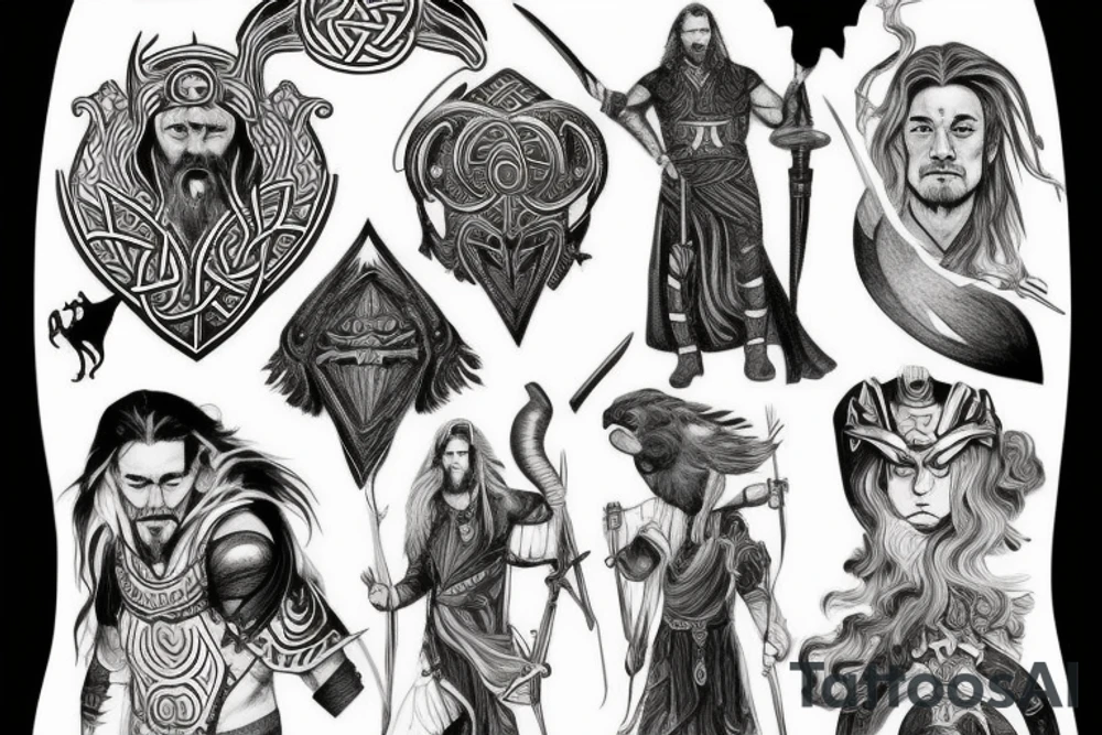 Norse mythology and the Heimdallr versus Loki duel tattoo idea