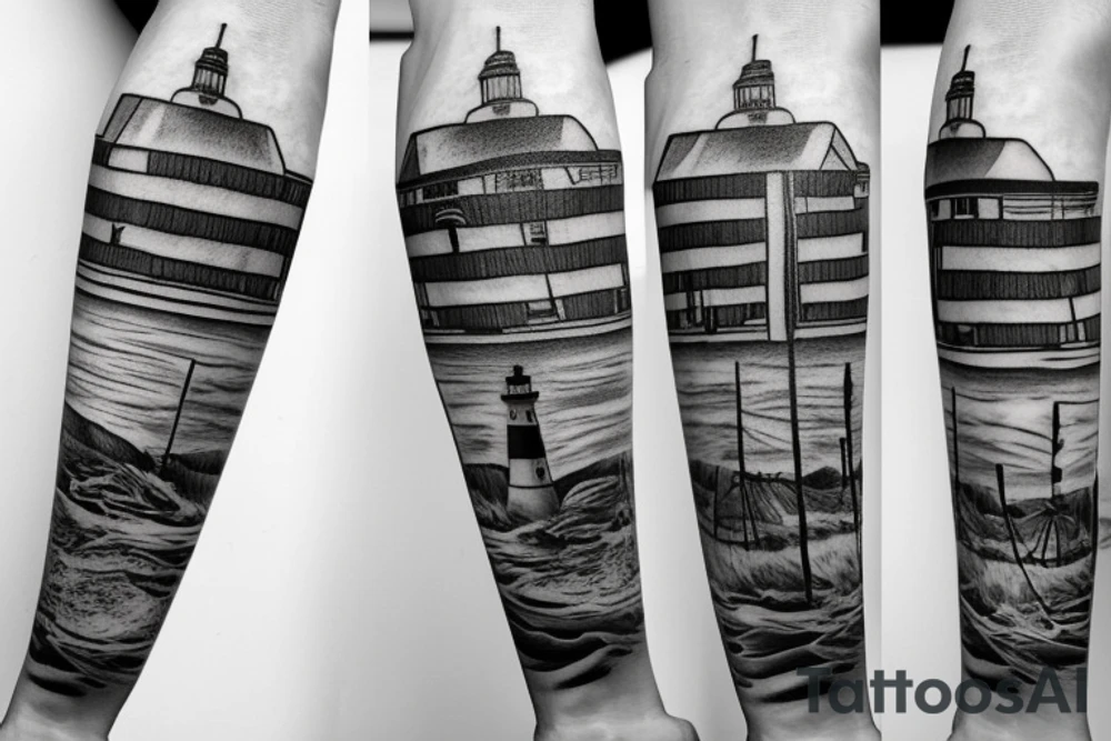 long beach island Barney Light House tattoo idea