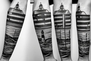 long beach island Barney Light House tattoo idea