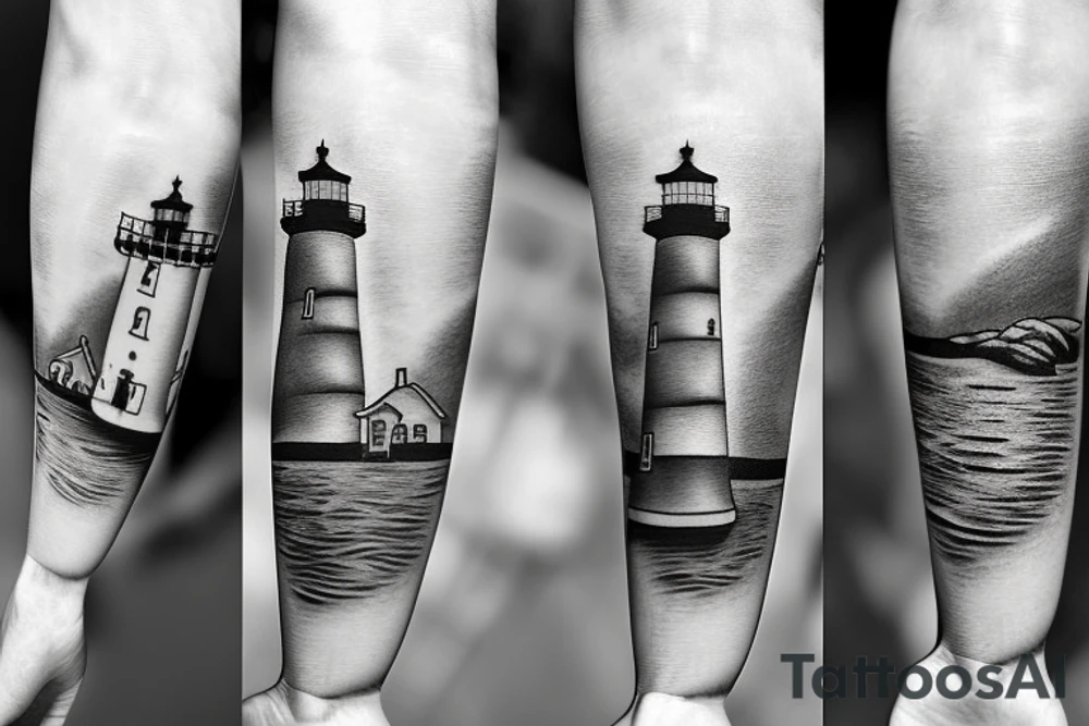 long beach island Barney Light House tattoo idea