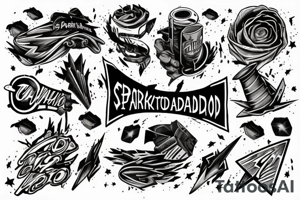 Tornado with the word Sparknado written in it tattoo idea