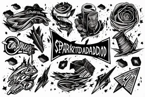 Tornado with the word Sparknado written in it tattoo idea