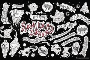 Tornado with the word Sparknado written in it tattoo idea