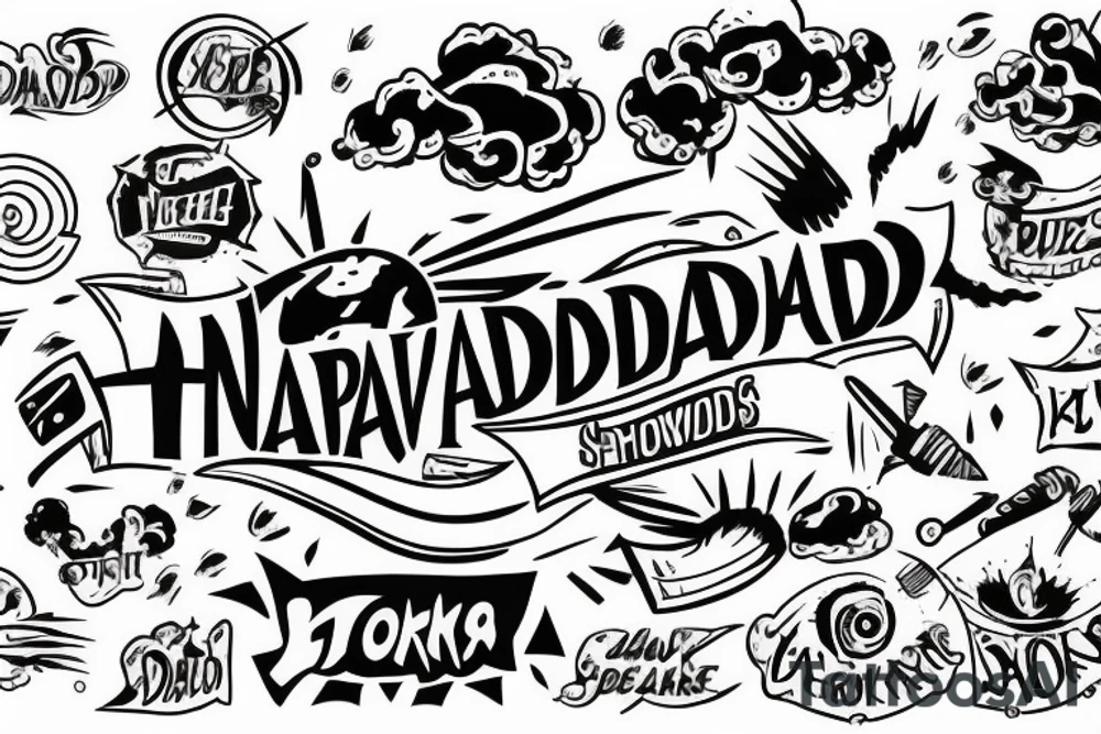 Tornado with the word Sparknado written in it tattoo idea