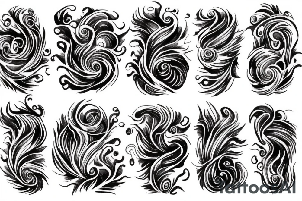 Tornado shape tattoo idea