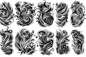 Tornado shape tattoo idea