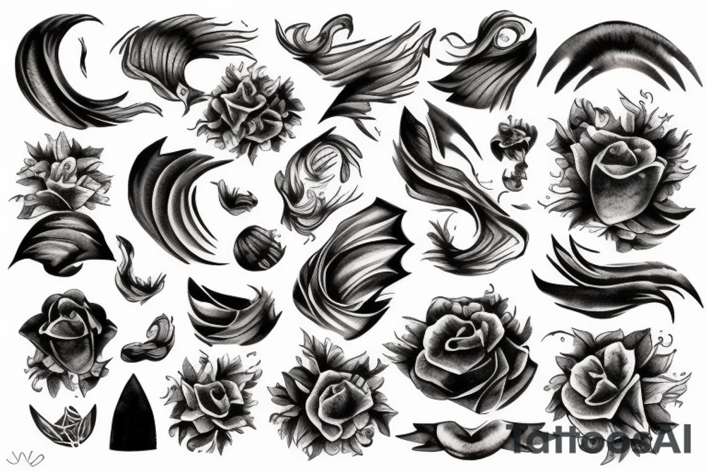 Tornado shape tattoo idea