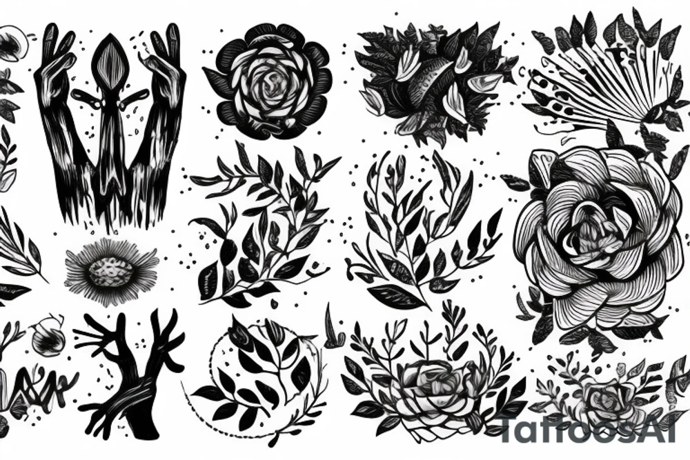 Nature mental health forearm tattoo idea