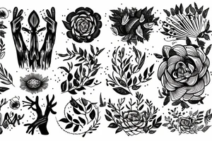 Nature mental health forearm tattoo idea