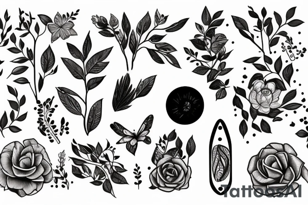 Nature mental health forearm tattoo idea