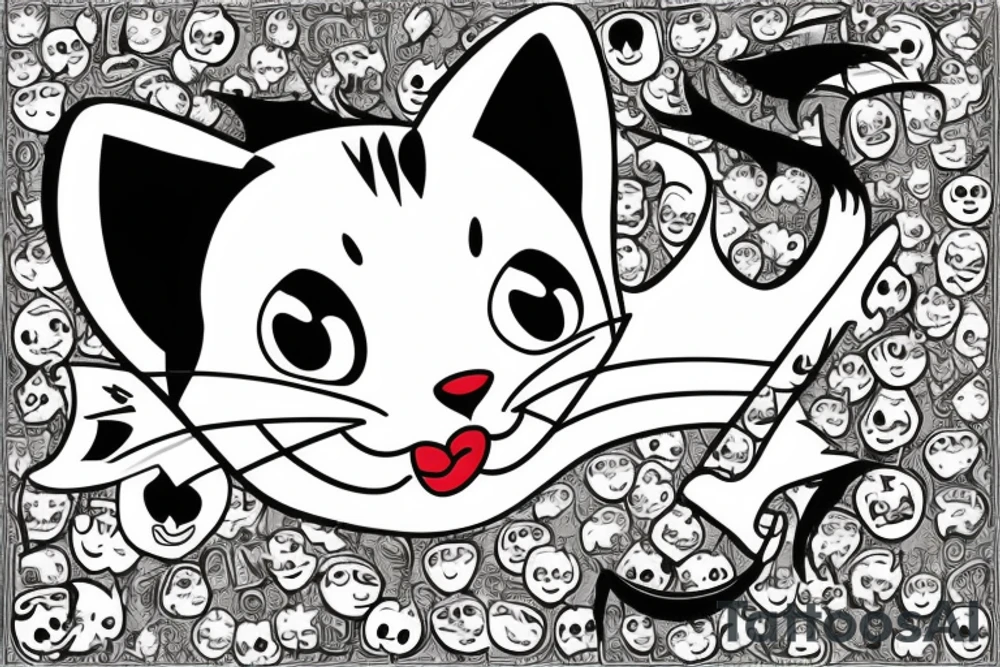 Tom the cat from Tom & jerry.
Smiling like the joker tattoo idea Tom the cat from Tom & jerry.
Smiling like the joker tattoo idea
