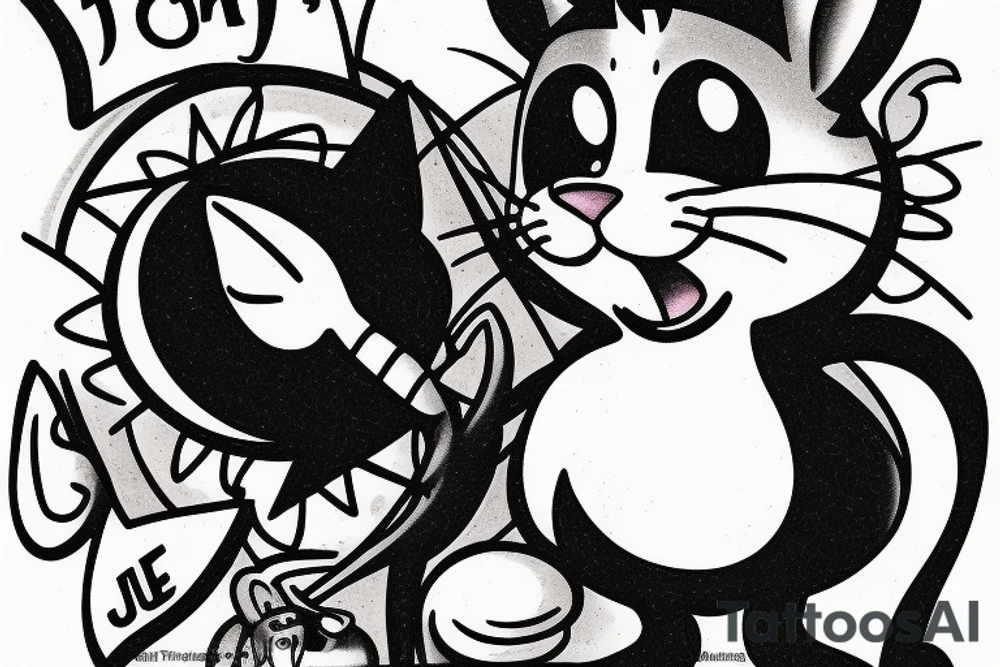 Tom the cat from Tom & jerry. tattoo idea