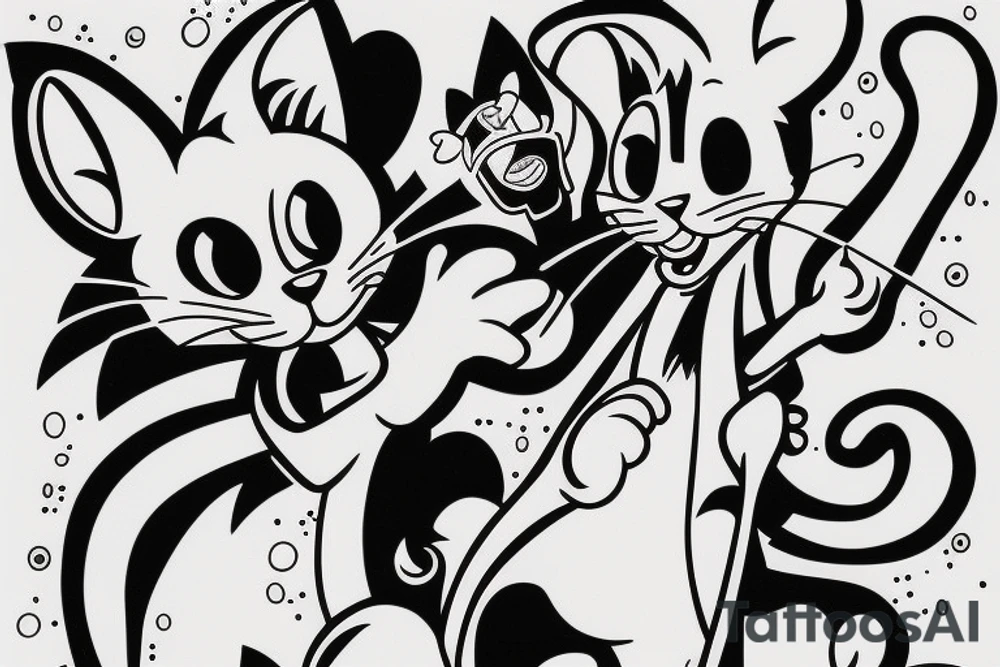 Tom the cat from Tom & jerry. tattoo idea