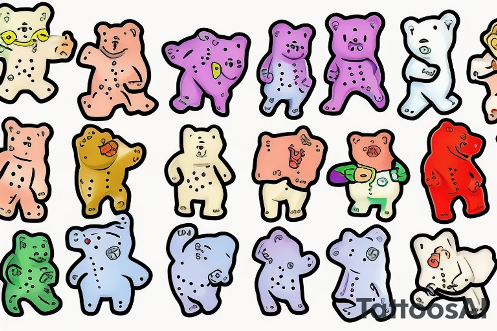 Gummy bear tattoo idea