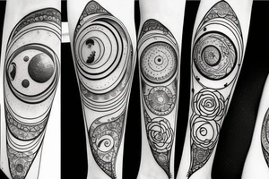 Lunar phases rose spine tattoo tattoo idea