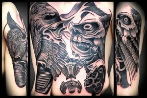 odin with mugin and munin tattoo idea