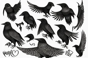 norse pegan Huginn and Muninn tattoo idea