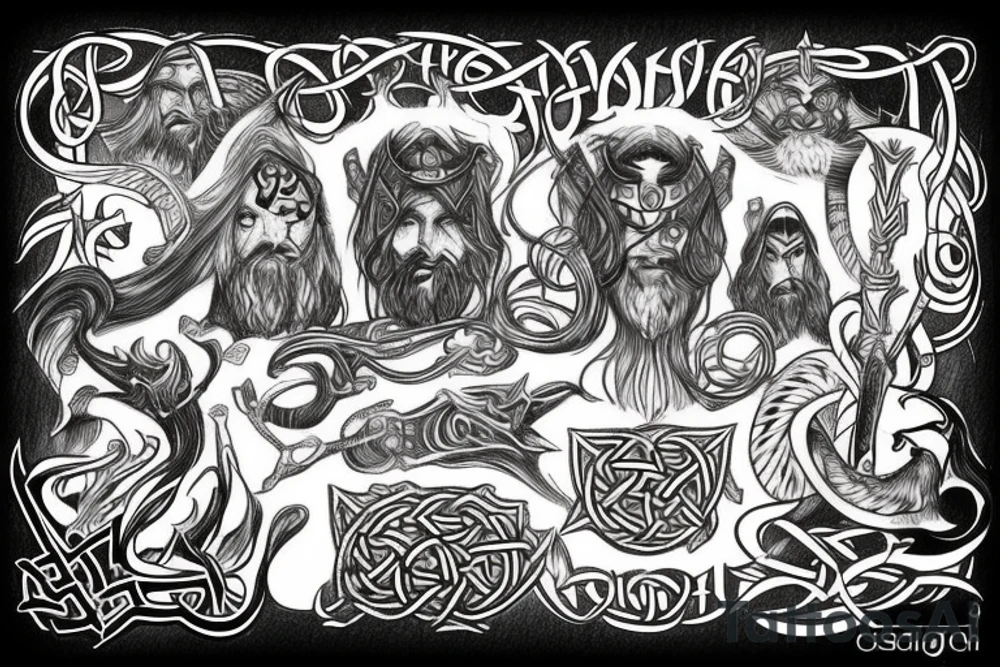 norse pegan odinn tattoo idea