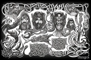 norse pegan odinn tattoo idea