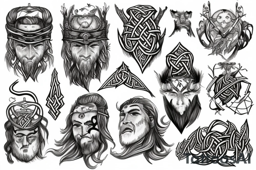 norse pegan odinn tattoo idea