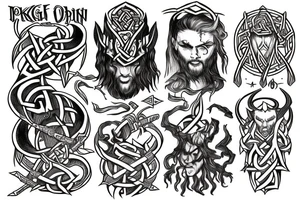 norse pegan odinn tattoo idea
