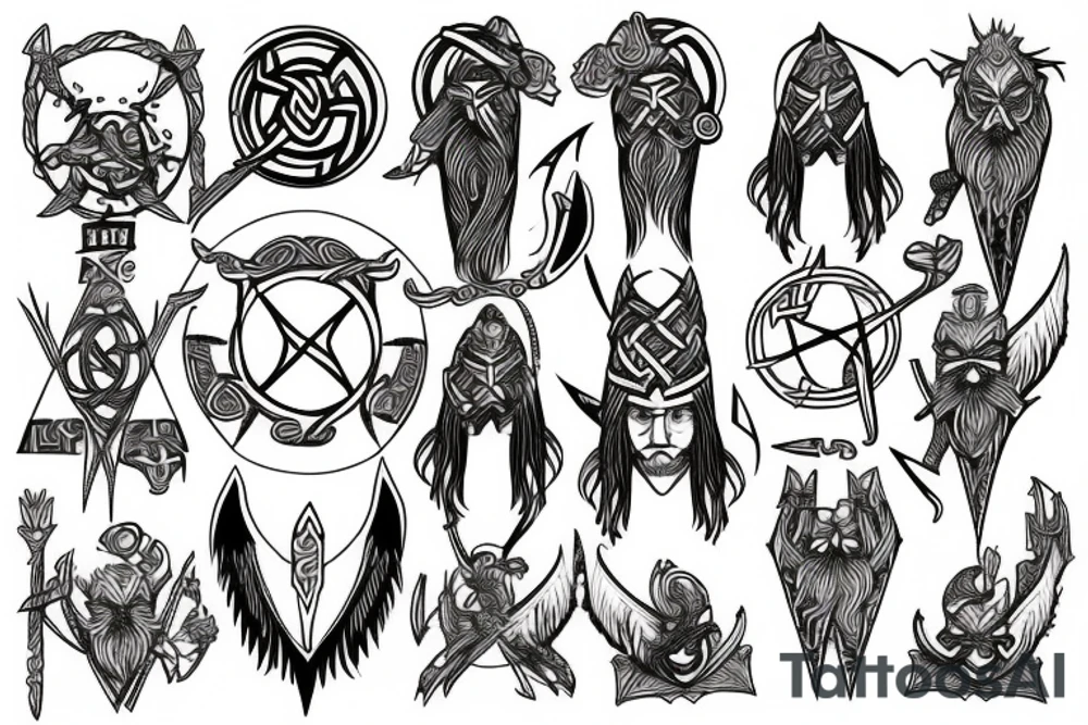 norse pegan odin tattoo idea