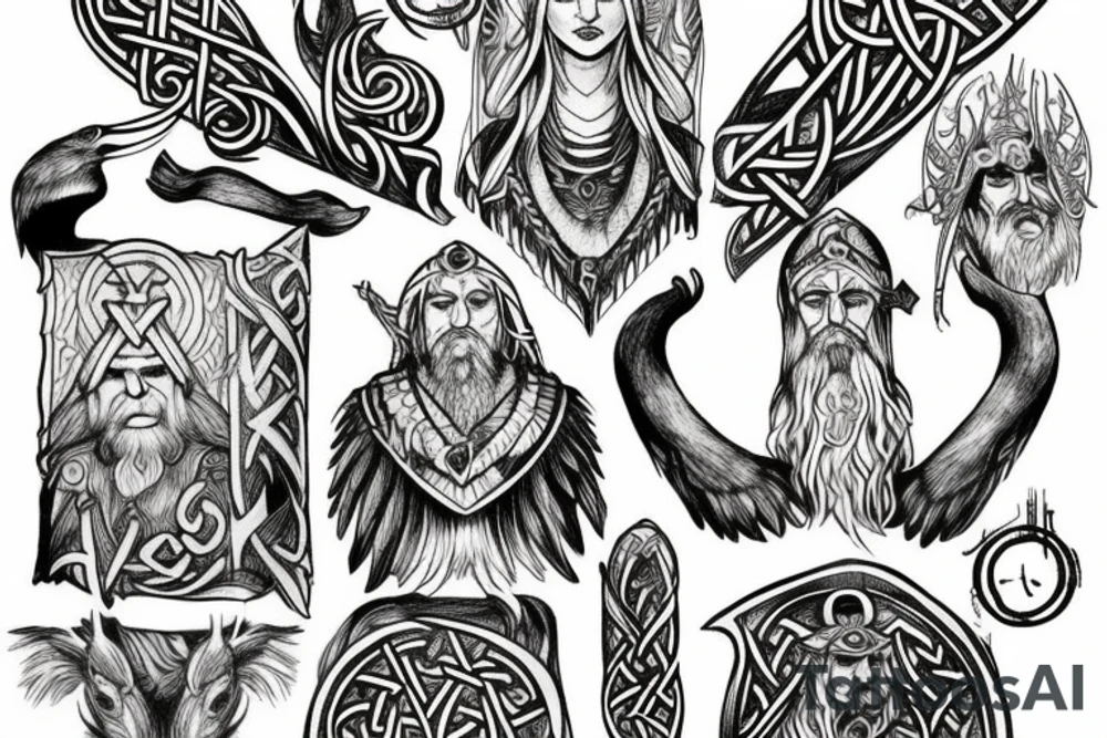 norse pegan odin tattoo idea