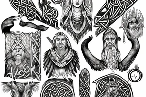 norse pegan odin tattoo idea