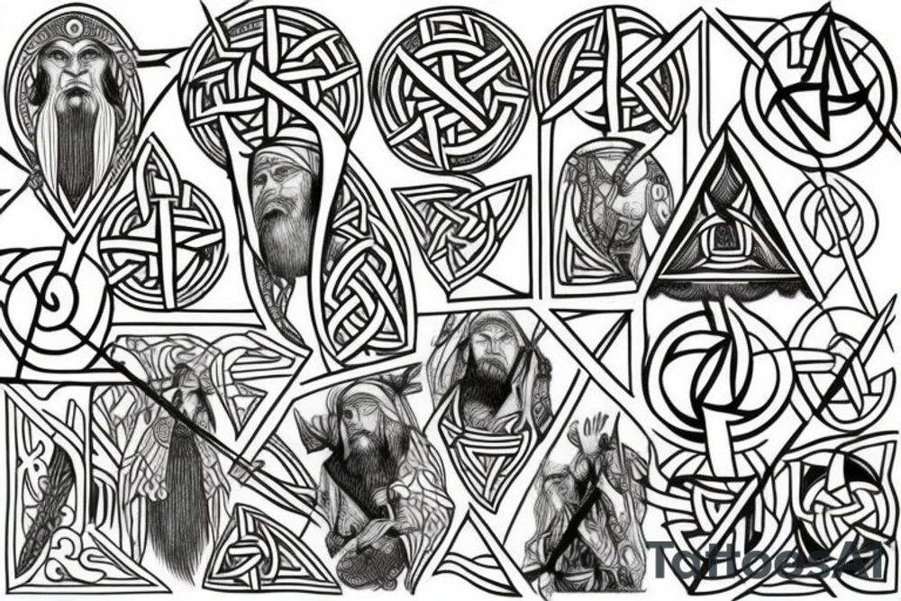 norse pegan odin tattoo idea
