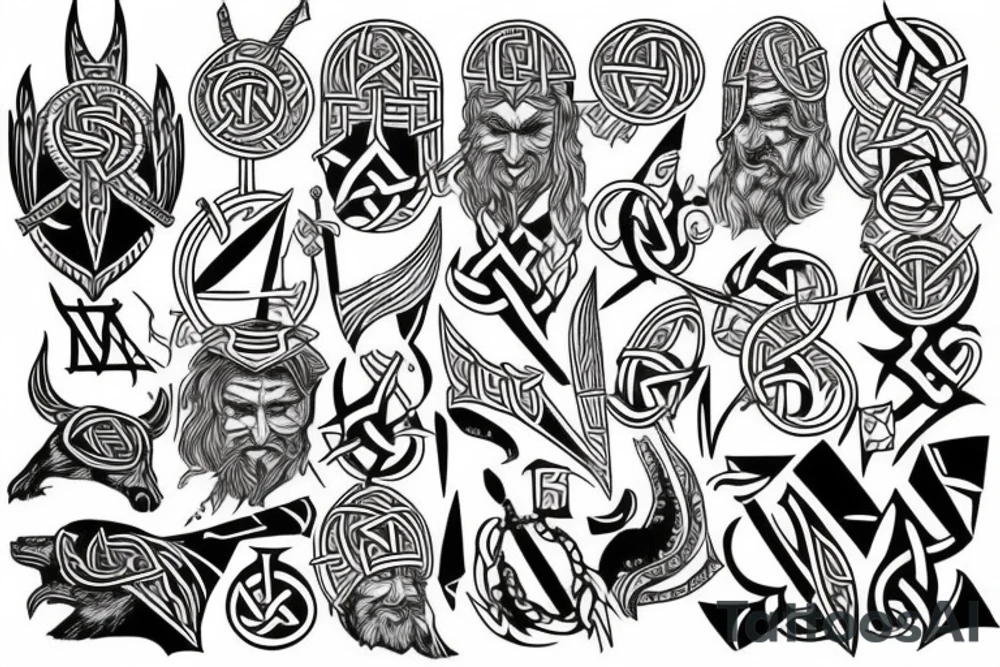norse pegan odin tattoo idea