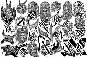 norse pegan odin tattoo idea