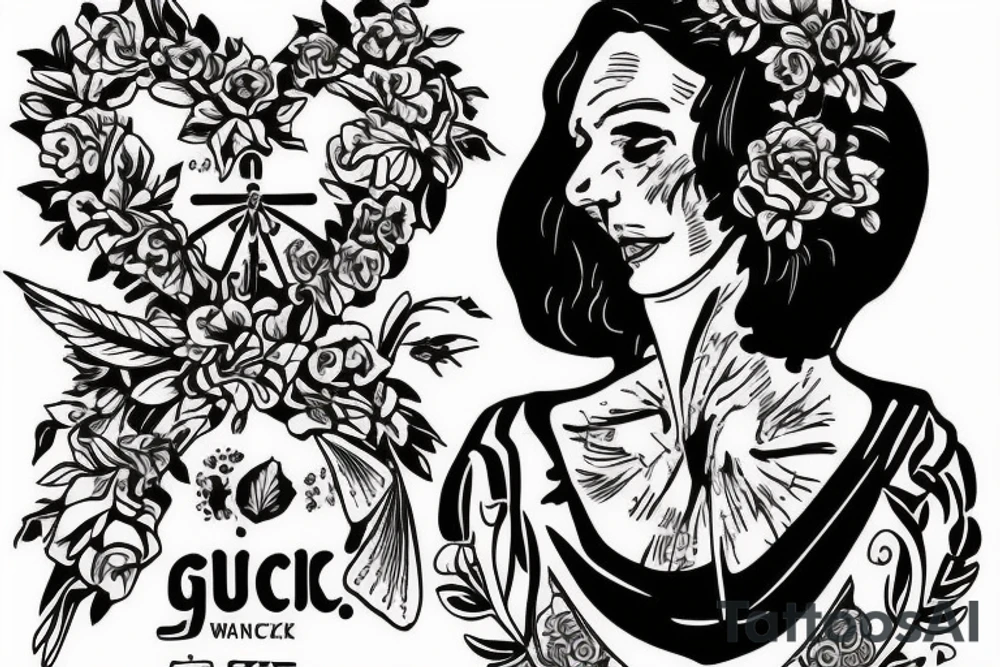 The word „glückwärts“ is a German Word and describes happiness. It reminds me at my mother. She died. Add also the death date 28.11.2022 tattoo idea