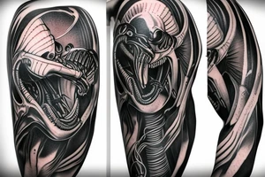 Sleeve tattoo. xenomorph and predator tattoo idea