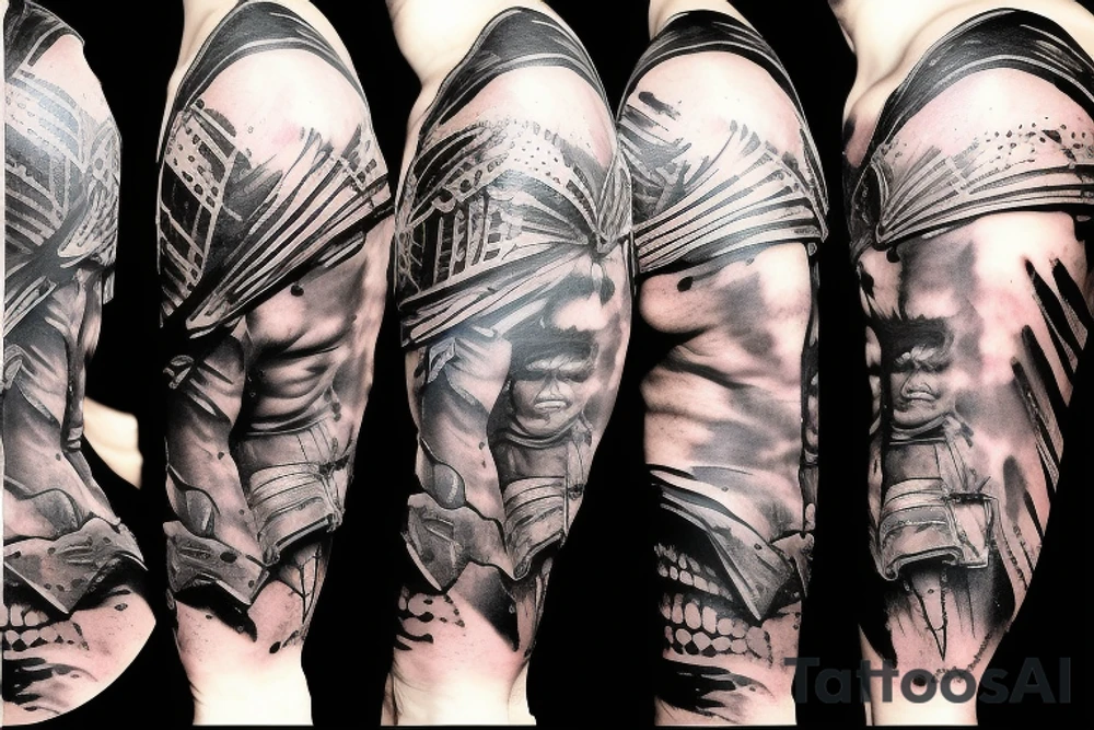 Sleeve tattoo. Predator killing Magneto. tattoo idea