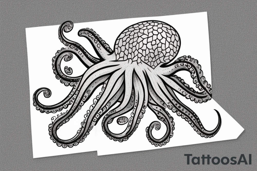 Flower octopus tattoo idea