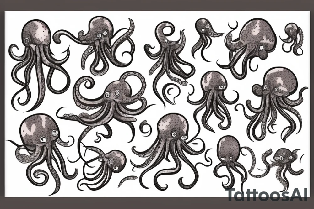 Flower octopus tattoo idea