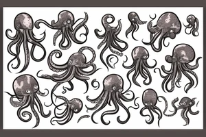 Flower octopus tattoo idea