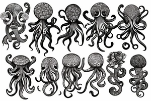 Flower octopus tattoo idea