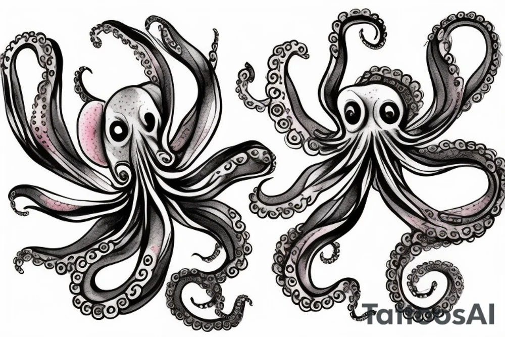 Flower octopus tattoo idea