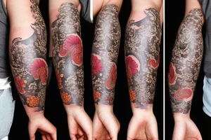 Flower octopus tattoo idea