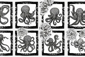 Flower octopus tattoo idea