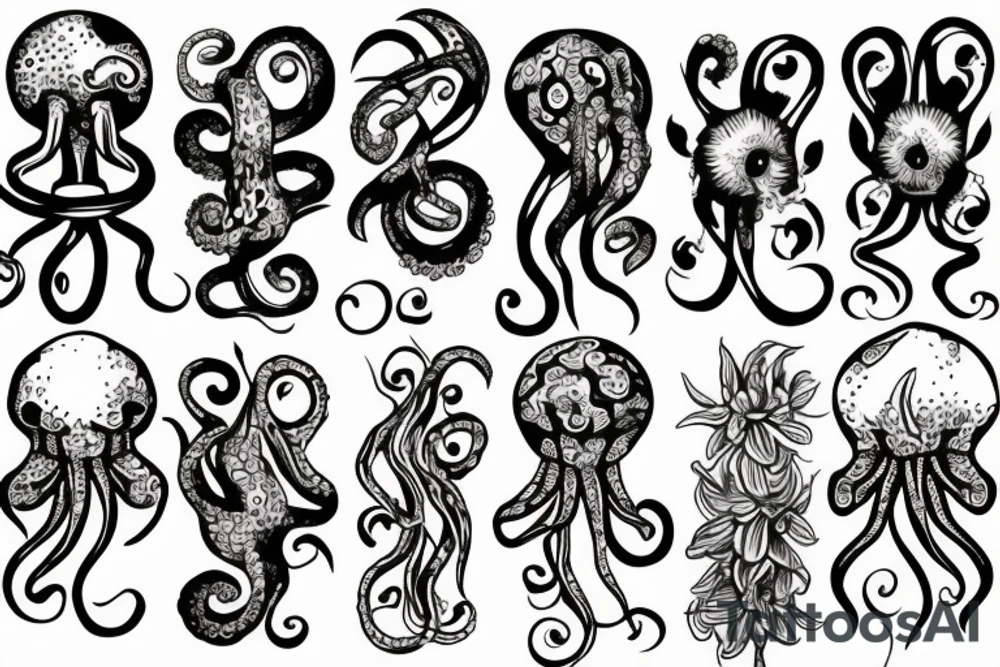 Flower octopus tattoo idea