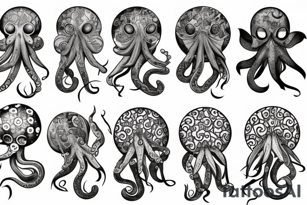 Flower octopus tattoo idea